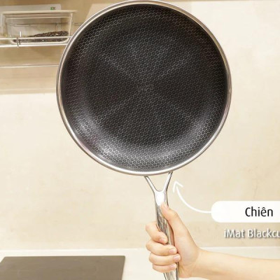 Chảo chiên iNox Blackcube Imat 30cm