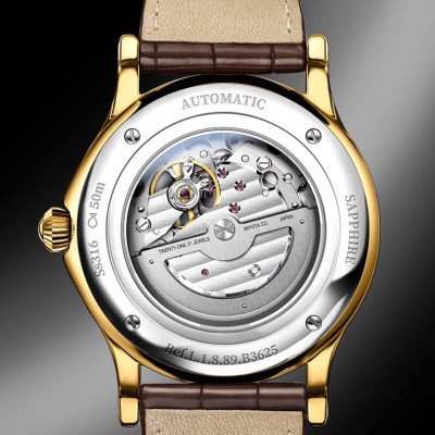 Đồng hồ nam chính hãng LOBINNI L1889-5 Kính sapphire,chống xước,Chống nước,BH 24 tháng,Máy cơ (Automatic) ,dây da xịn