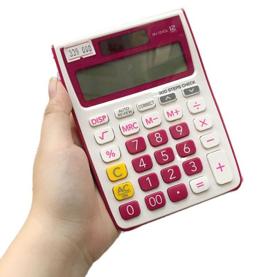 Máy Tính Văn Phòng Casio MJ 12VCB-RD - Kèm Quà Chất