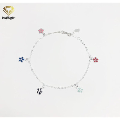 Lắc chân bạc Ý 925 Huệ Ngân - Hoa đại JL001