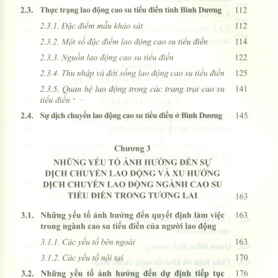 Dịch Chuyển Lao Động Trong Ngành Cao Su Tiểu Điền Ở Tỉnh Bình Dương