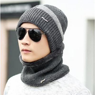 KHĂN CHOÀNG NAM SQUARE KÈM NÓN MŨ LEN DN19112401