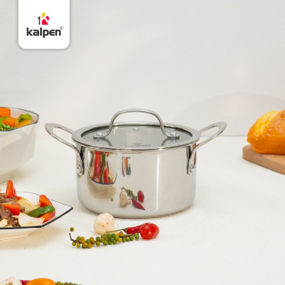 Bộ nồi chảo Inox 3 lớp đúc liền khối Kalpen Kampfer KF3 bảo hành 30 năm - Hàng chính hãng