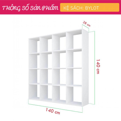 Kệ sách gỗ công nghiệp đẹp phủ melamine SMLIFE Bylot