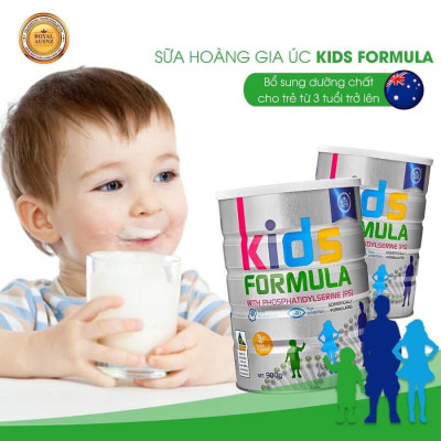 Sữa Bột Hoàng Gia Úc Royal Ausnz Kids Fomula Bổ Sung Dưỡng Chất Cho Trẻ Từ 3 Tuổi Trở Lên 900G