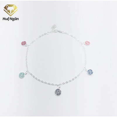Lắc chân bạc Ý 925 Huệ Ngân- CIRCLE JL024