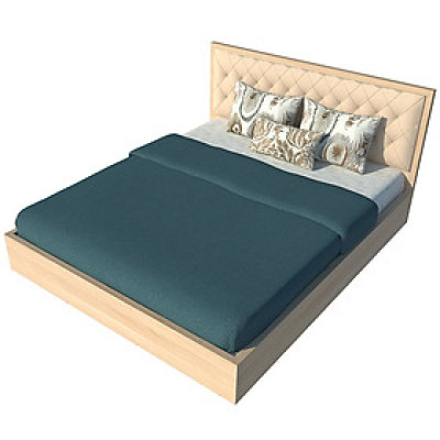 Giường ngủ cao cấp Tundo màu vàng sồi 180cm x 200cm