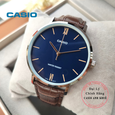 Đồng hồ Casio nữ dây da LTP-VT01L-2BUDF (34mm)