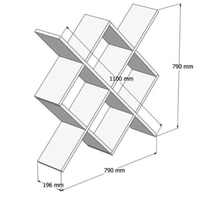 Kệ Gỗ Trang Trí Treo Tường Phá Cách Juno Sofa CTKT505 KT 79x79x19.6cm
