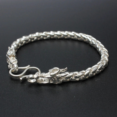 Lắc Tay Nam Bằng Bạc Ta LTN013 Đầu Rồng