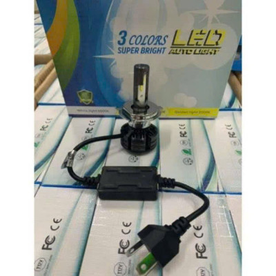 đèn led pha cao cấp T6 3 màu lắp ô tô xe máy hàng chuẩn loại 1.tản nhiệt quạt tubo,đèn có 3 chế độ