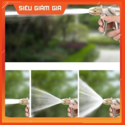 Bộ dây vòi xịt nước rửa xe, tưới cây . tăng áp 3 lần, loại 20m 206701 đầu đồng, cút, nối PE