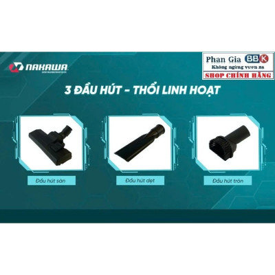 Máy hút bụi NAKAWA 30L Công suất 1600W, lực hút khỏe tiện lợi cho công việc dọn dẹp nhà cửa