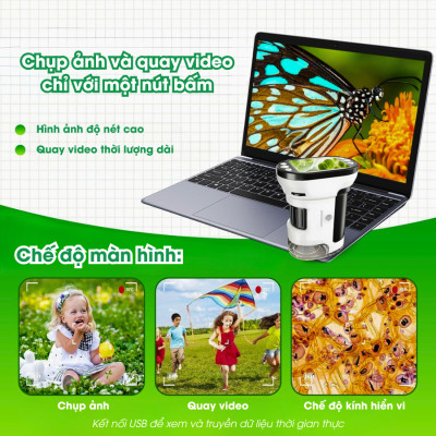 SCIENCE HORSE - SD668 - Kính Hiển Vi LED Thông Minh (Máy Đơn) (STEAM)