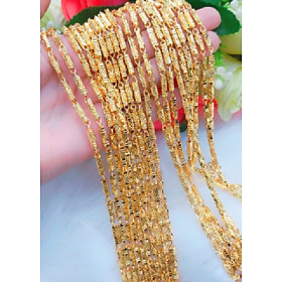 dây chuyền nam ống trúc mạ vàng mã 062