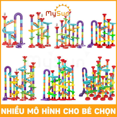 Đồ chơi cầu trượt thả bi lăn 3D mô hình lắp ráp cho bé giải trí sáng tạo MySun