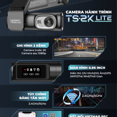 Camera hàng trình VIETMAP TS-2K LITE hàng chính hãng