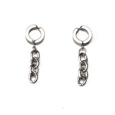 Bông tai xích chữ O phong cách hiphop Âu Mỹ cực cool