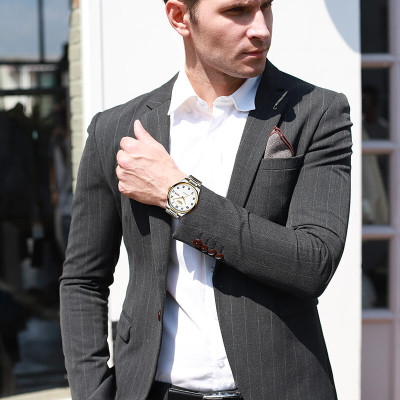 Đồng hồ nam chính hãng Kassaw K802-1 hàng mới 100% ,kính sapphire chống nước,chống xước,máy cơ (Automatic),dây kim loại thép không gỉ 316L ,kiểu dáng đơn giản ,size  mặt nhỏ 38mm