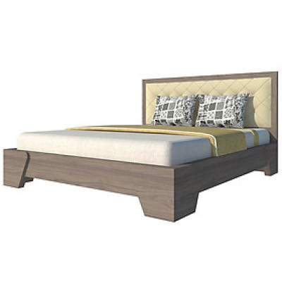 Giường ngủ cao cấp Tundo màu xám 160cm x 200cm