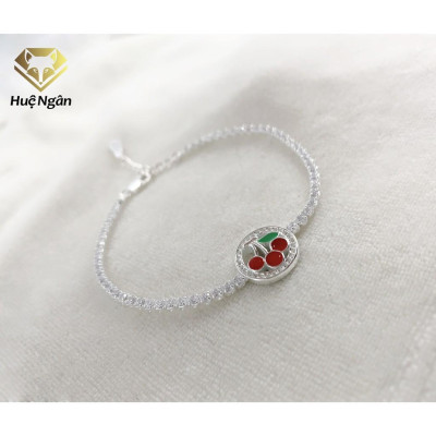 Lắc tay bạc 925 Huệ Ngân - Cherry X22