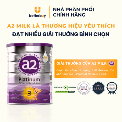 Sữa a2 Milk a2 Platinum Số 3 Lon 900g