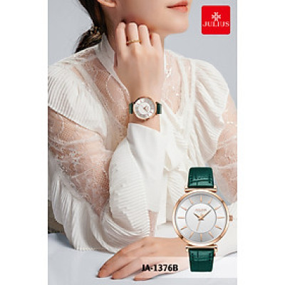Đồng hồ nữ Julius Hàn Quốc JA-1376 dây da chống nước