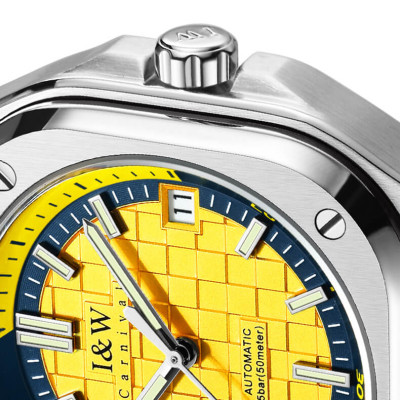 Đồng hồ nam chính hãng IW CARNIVAL IW673G-2,Kính sapphire ,chống xước,Chống nước ,BH 24 tháng,Máy cơ (Automatic)