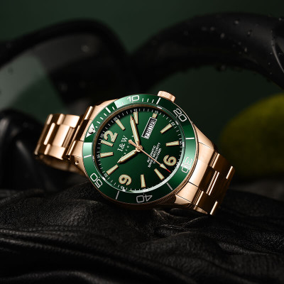 Đồng hồ nam chính hãng IW CARNIVAL IW586G-2 Kính sapphire ,chống xước ,Chống nước 50m ,Bảo hành 24 tháng,Máy cơ (Automatic),dây kim loại thép không gỉ 316L, mặt xanh thiết kế đơn giản dễ đeo