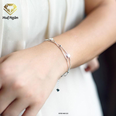 Lắc tay bạc Ý 925 Huệ Ngân - Hình lập phương cá tính RYB140122