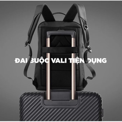 Balo Laptop 15.6 Inch KINGBAG KRATOS phối da bền bỉ, siêu nhẹ - Hàng Chính Hãng