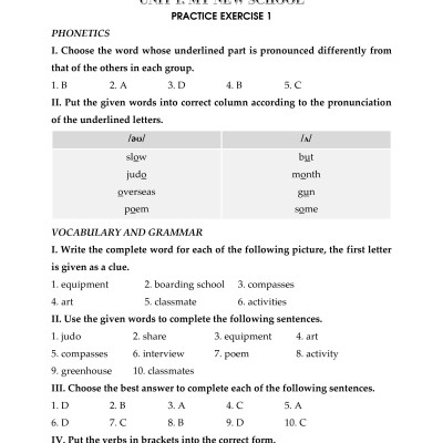 Ôn luyện Cơ bản và Nâng cao Tiếng Anh 6 (Có keys)