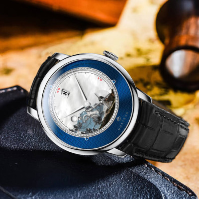 Đồng hồ nam Poniger P723-1 Chính hãng ,Kính sapphire nguyên khối ,chống xước,chống nước 50m,mặt xanh vỏ trắng dây da nâu ( đen) xịn,vỏ máy thép không gỉ 316L,Đồng hồ cơ (Automatic) bảo hành 24 tháng, hàng mới 100%,thiết kế trẻ trung và sang trọng