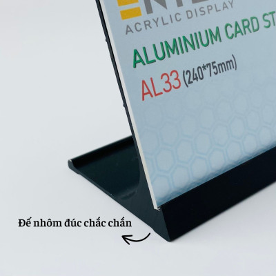 Bảng thông tin để bàn nhôm Enter AL33 240x75mm, Biển chức danh, Bảng tên để bàn, Kệ chức vụ