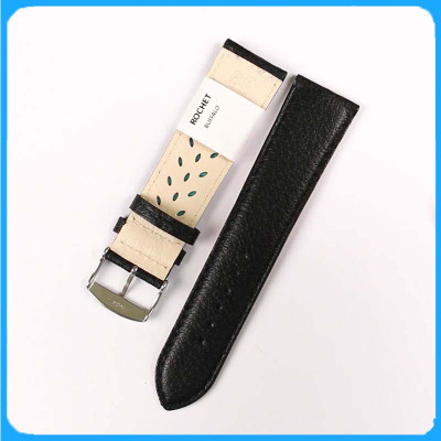 Dây Da Đồng Hồ ZRC Pháp Dòng BUFFALO Da Bê Màu Đen Không Vân