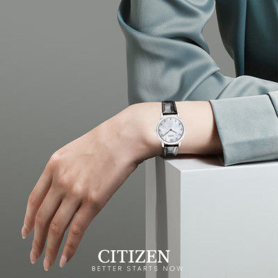 Đồng Hồ Nữ Citizen Dây Da EG6005-03D - Mặt Xà Cừ (Sapphire)