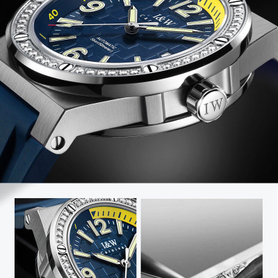 Đồng hồ nam chính hãng IW CARNIVAL IW661G-3 Kính sapphire ,chống xước,Chống nước ,Bảo hành 24 tháng,Máy cơ (Automatic),Dây cao su cao cấp,thiết kế thể thao