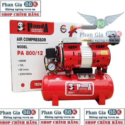 [chính hãƞg] Máy nén khí không dầu PANDA 12L (PA 800\12) 100% dây đồng, Bảo hành 1 Năm