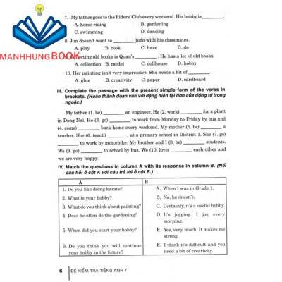 sách - đề kiểm tra tiếng anh 7 (dùng kèm sách giáo khoa kết nối)