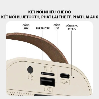 Loa Bluetooth mini kèm 2 micro hát karaoke không dây - Mic hát karaoke âm thanh chất lượng lọc âm khử nhiễu LED RGB - Hàng Nhập Khẩu