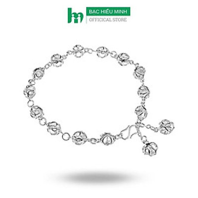 Lắc Tay Nữ Bạc Hiểu Minh LTU470S Bí Ngô hạt to