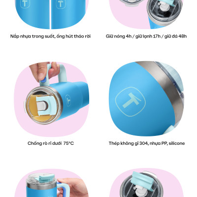 Ly Giữ Nhiệt Tupperware Có Tay Cầm Big T 1.1l