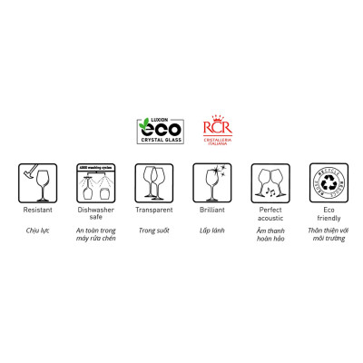 Ly Rượu Vang Thuỷ Tinh Pha Lê Ý RCR - Marilyn Flute Goblet 170ml