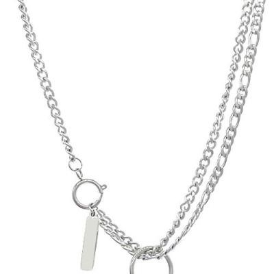 Dây chuyền ngôi sao titan phối hình chữ nhật phong cách trẻ trung