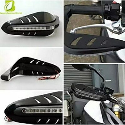 BỘ 2 GÙ CHỐNG ĐỔ BẢO VỆ TAY LÁI XE MÁY CÓ ĐÈN LED CỰC ĐẸP 