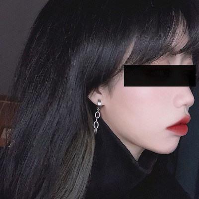 Bông tai xích chữ O phong cách hiphop Âu Mỹ cực cool