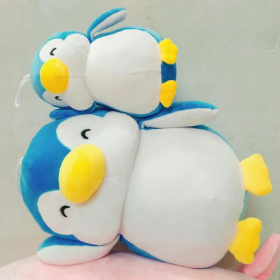 Gấu bông chim cánh cụt dễ thương 30cm vải miniso mềm mịn an toàn (Tặng Kèm 1 Ví Da 12 Ngăn Đựng Thẻ ATM, CCCD)