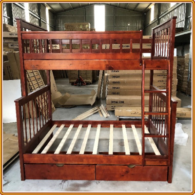 Giường 2 tầng màu nâu Tundo trên 1m dưới 1m2