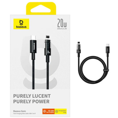 Cáp sạc nhanh và truyền dữ liệu Type C to iP 20W Baseus Gem Charging Cable - Hàng chính hãng