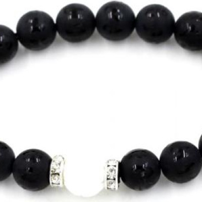 Vòng tay chuỗi hạt thạch anh đen khắc Phật chú 10 ly MSA110 (10cm)